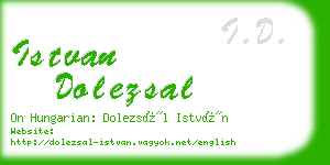 istvan dolezsal business card